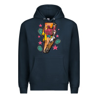 Navy cowgirl with lightning bolt Premium Hoodie - texasbilliewilder