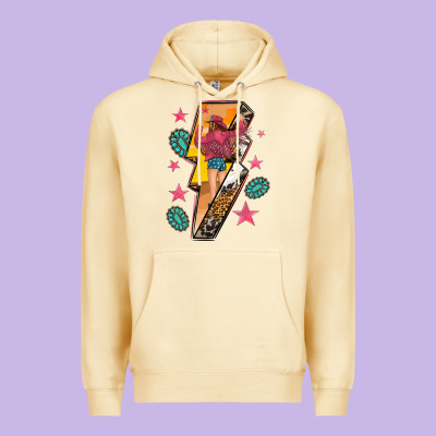 Premium Hoodie cowgirl with lightning bolt