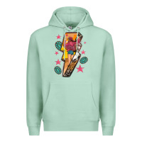 Seafoam cowgirl with lightning bolt Premium Hoodie - texasbilliewilder