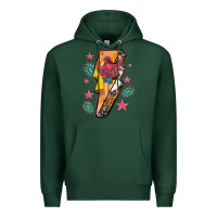 Sports Green cowgirl with lightning bolt Premium Hoodie - texasbilliewilder