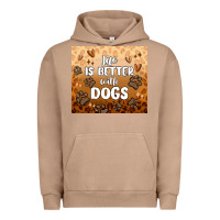 Pigment Burro life is better with dogs Urban Hoodie - MaliasSmallBusiness