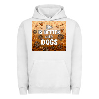 Pigment Lunar Rock life is better with dogs Urban Hoodie - MaliasSmallBusiness