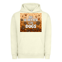 Pigment Pistachio life is better with dogs Urban Hoodie - MaliasSmallBusiness