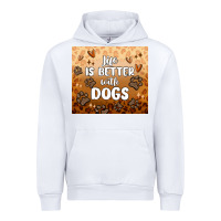 White life is better with dogs Urban Hoodie - MaliasSmallBusiness
