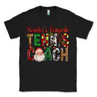 Black Santa's Favorite Tennis Coach For Christmas Classic Tee - FaDigitalArtStudio