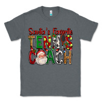 Charcoal Heather Santa's Favorite Tennis Coach For Christmas Classic Tee - FaDigitalArtStudio