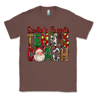 Chestnut Santa's Favorite Tennis Coach For Christmas Classic Tee - FaDigitalArtStudio