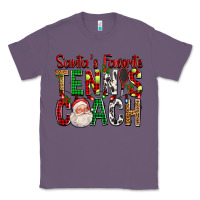 Lavender Santa's Favorite Tennis Coach For Christmas Classic Tee - FaDigitalArtStudio