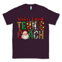 Plum Santa's Favorite Tennis Coach For Christmas Classic Tee - FaDigitalArtStudio