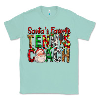 Seafoam Santa's Favorite Tennis Coach For Christmas Classic Tee - FaDigitalArtStudio