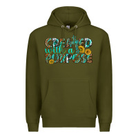 Army Green created with a purpose Premium Hoodie - texasbilliewilder