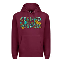 Burgundy created with a purpose Premium Hoodie - texasbilliewilder