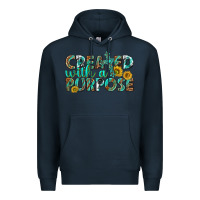 Navy created with a purpose Premium Hoodie - texasbilliewilder