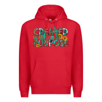 Red created with a purpose Premium Hoodie - texasbilliewilder