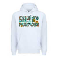 White created with a purpose Premium Hoodie - texasbilliewilder