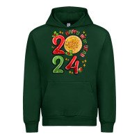 Forest Green happy new year 2024 Urban Hoodie - MaliasSmallBusiness