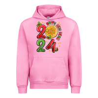 Fuchsia Pink happy new year 2024 Urban Hoodie - MaliasSmallBusiness