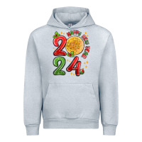 Heather Grey happy new year 2024 Urban Hoodie - MaliasSmallBusiness