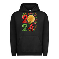 Pigment Black happy new year 2024 Urban Hoodie - MaliasSmallBusiness