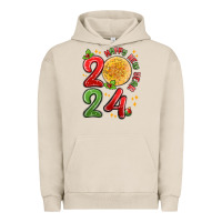 Pigment French Oak happy new year 2024 Urban Hoodie - MaliasSmallBusiness
