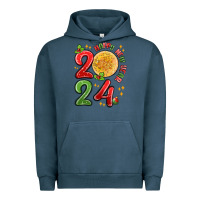 Pigment Midnight Navy happy new year 2024 Urban Hoodie - MaliasSmallBusiness