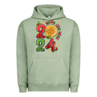 Pigment Oil Green happy new year 2024 Urban Hoodie - MaliasSmallBusiness