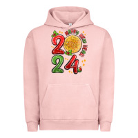 Pigment Salmon happy new year 2024 Urban Hoodie - MaliasSmallBusiness