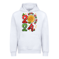 White happy new year 2024 Urban Hoodie - MaliasSmallBusiness
