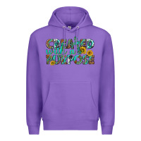 Purple created with a purpose Premium Hoodie - texasbilliewilder