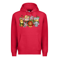 Cardinal cute baby safari animals coffee cups Premium Hoodie - texasbilliewilder