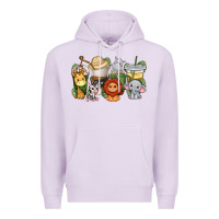 Lilac cute baby safari animals coffee cups Premium Hoodie - texasbilliewilder