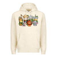 Tofu cute baby safari animals coffee cups Premium Hoodie - texasbilliewilder