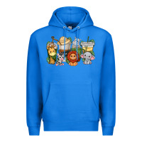 True Royal cute baby safari animals coffee cups Premium Hoodie - texasbilliewilder