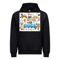 Black life is better with dogs Urban Hoodie - MaliasSmallBusiness