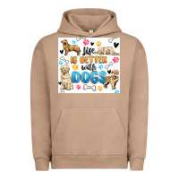 Pigment Burro life is better with dogs Urban Hoodie - MaliasSmallBusiness