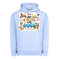 Pigment Grape Ice life is better with dogs Urban Hoodie - MaliasSmallBusiness