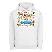Pigment Lunar Rock life is better with dogs Urban Hoodie - MaliasSmallBusiness