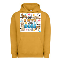 Pigment Peanut Butter life is better with dogs Urban Hoodie - MaliasSmallBusiness