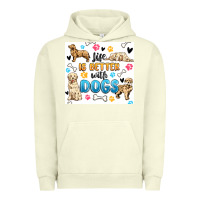 Pigment Pistachio life is better with dogs Urban Hoodie - MaliasSmallBusiness