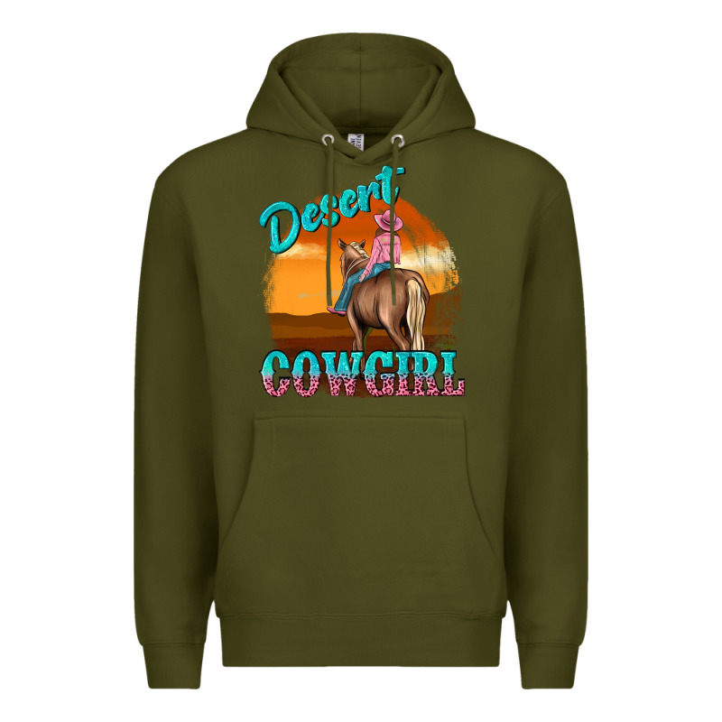 Desert Cowgirl Premium Hoodie by texasbilliewilder | Teevron