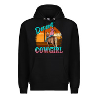 Black desert cowgirl Premium Hoodie - texasbilliewilder
