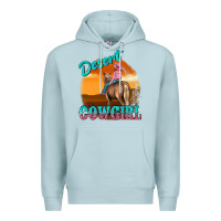 Blue Mist desert cowgirl Premium Hoodie - texasbilliewilder