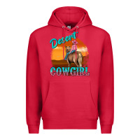 Cardinal desert cowgirl Premium Hoodie - texasbilliewilder