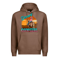 Chestnut desert cowgirl Premium Hoodie - texasbilliewilder
