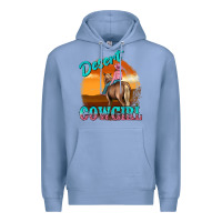 Colony Blue desert cowgirl Premium Hoodie - texasbilliewilder