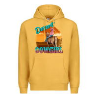 Mustard desert cowgirl Premium Hoodie - texasbilliewilder
