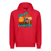 Red desert cowgirl Premium Hoodie - texasbilliewilder