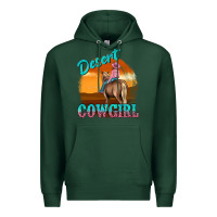 Sports Green desert cowgirl Premium Hoodie - texasbilliewilder