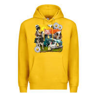 Lemon cowhide farm truck with farm animals Premium Hoodie - texasbilliewilder