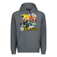 Rock cowhide farm truck with farm animals Premium Hoodie - texasbilliewilder